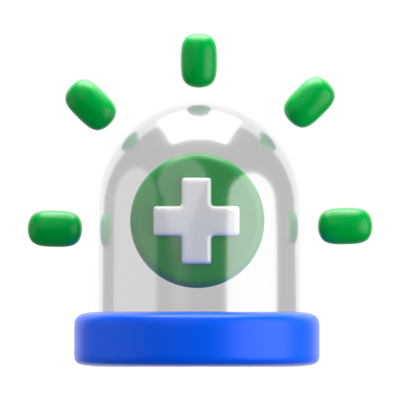 Medical Alarm 3D Icon 3D Graphic