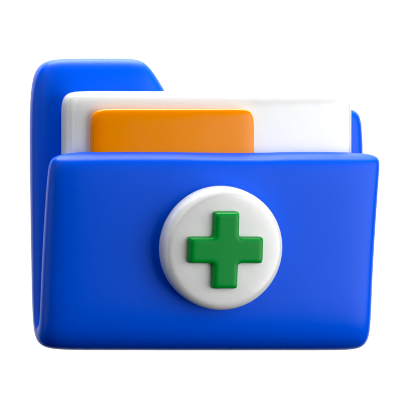 Medical Folder 3D Icon 3D Graphic