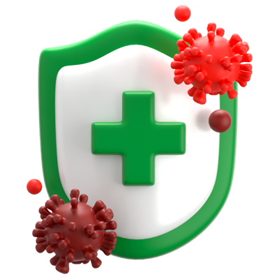 virus block icono 3d 3D Graphic