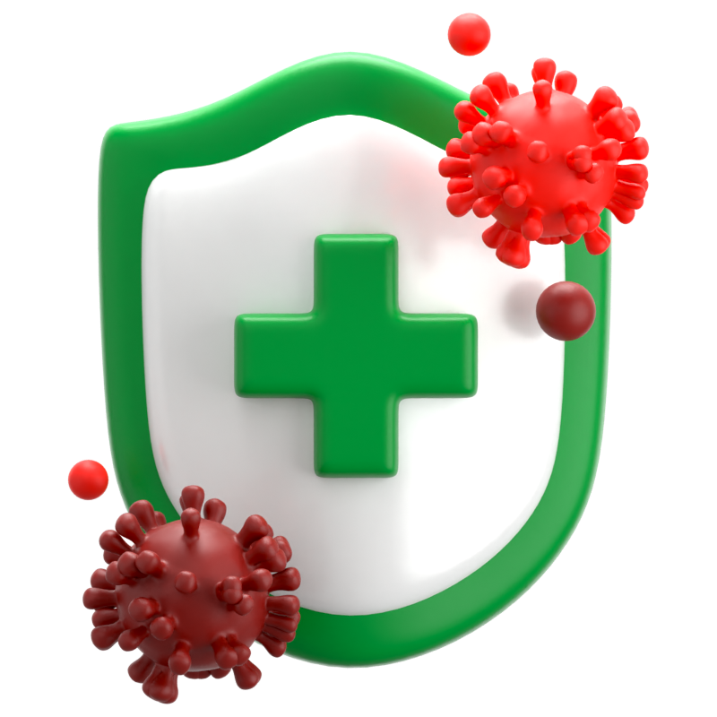 Virus Block Icono 3D 3D Graphic