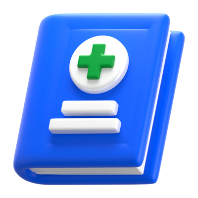 Medical Book 3D Icon 3D Graphic