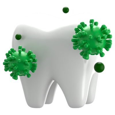 Dental Bacteria 3D Icon 3D Graphic