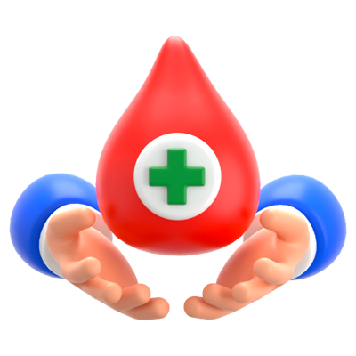 donación de sangre icono 3d 3D Graphic