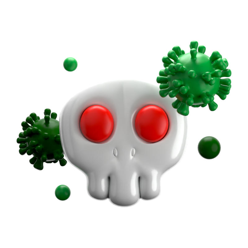 Danger Viruses 3D Icon