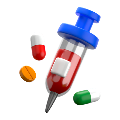 Syringe Medicine 3D Icon 3D Graphic