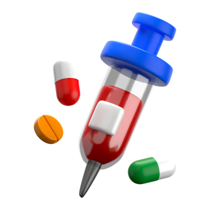 Syringe Medicine 3D Icon 3D Graphic