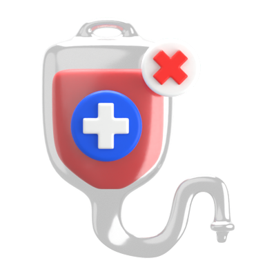 No Blood Transfusion 3D Icon 3D Graphic