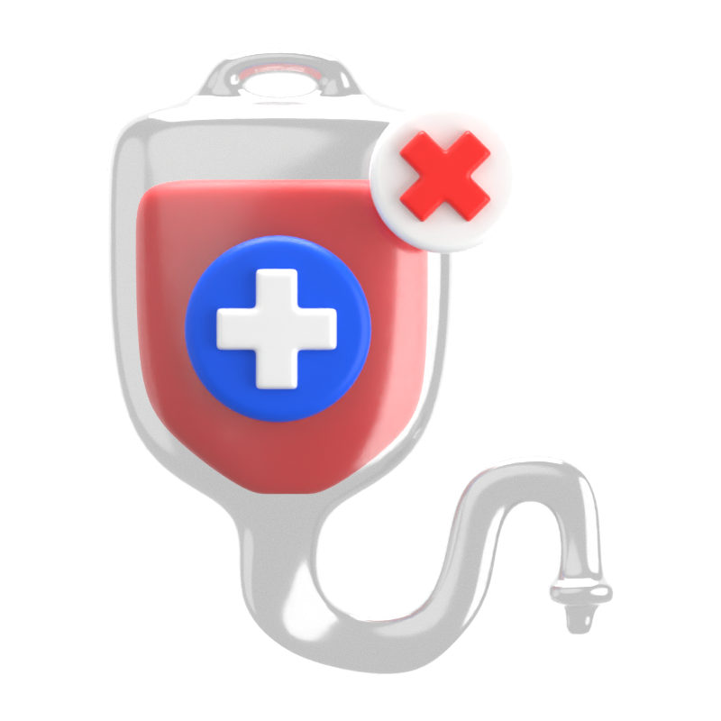 No Blood Transfusion 3D Icon