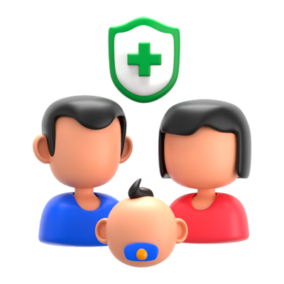 Family Healthy 3D Icon 3D Graphic