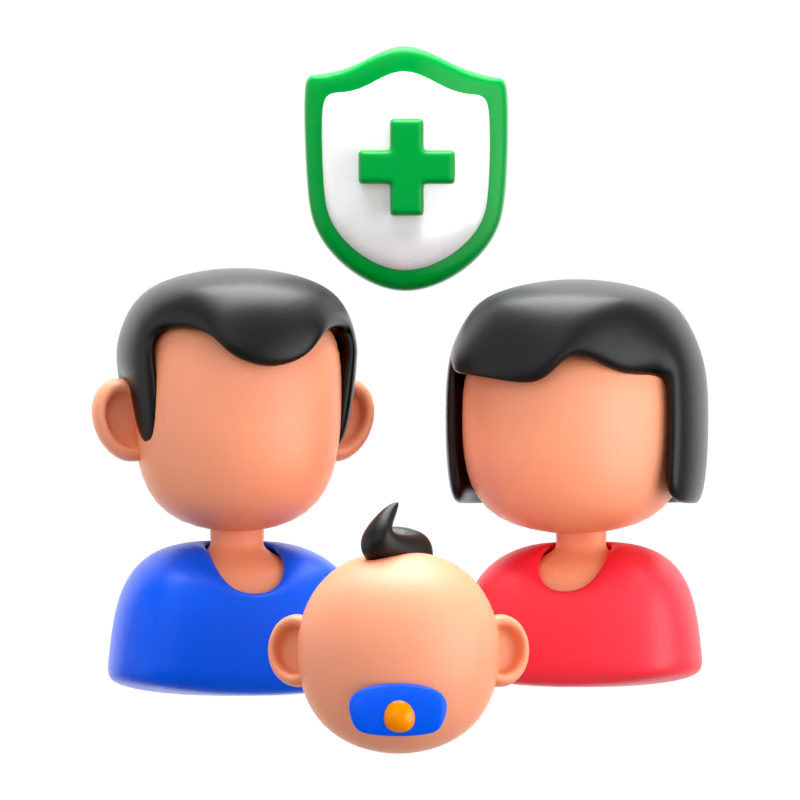 Family Healthy 3D Icon 3D Graphic