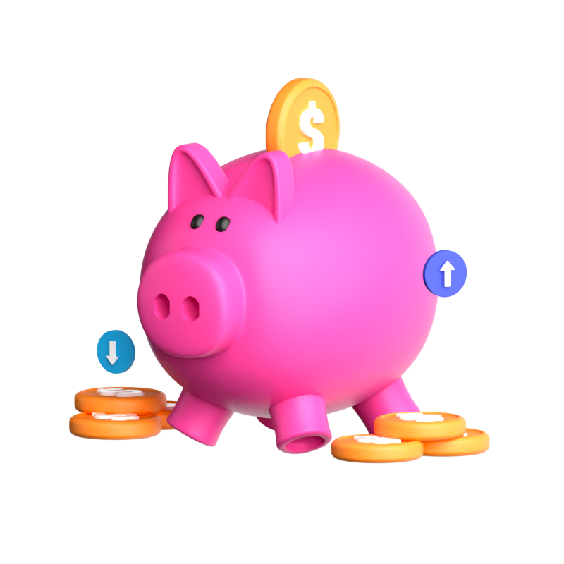 Piggy Bank 3D Icon 3D Graphic