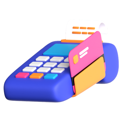 Card EDC Machine 3D Icon 3D Graphic