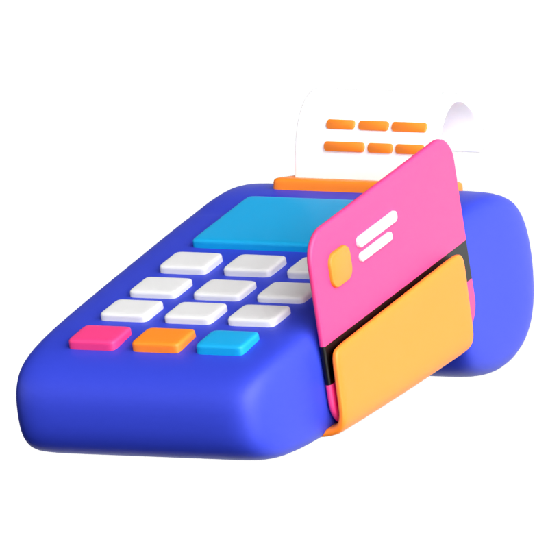 Card EDC Machine 3D Icon 3D Graphic