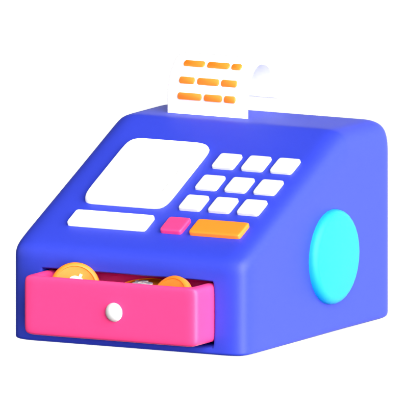 Cashier 3D Icon 3D Graphic