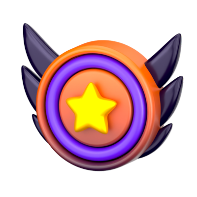 Badge Game 3D Icon 3D Graphic