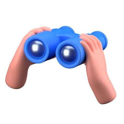 Binocular 3D Icon 3D Graphic