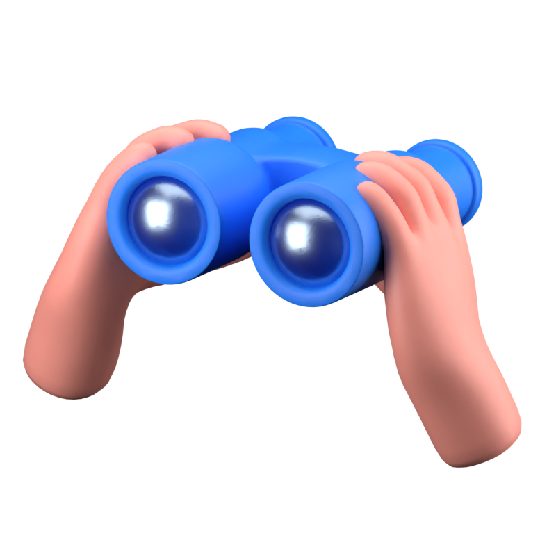 Binocular 3D Icon