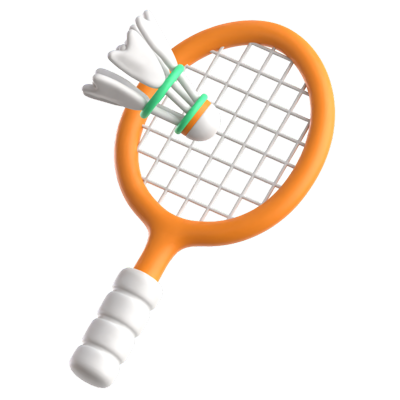 Badminton 3D Icon 3D Graphic