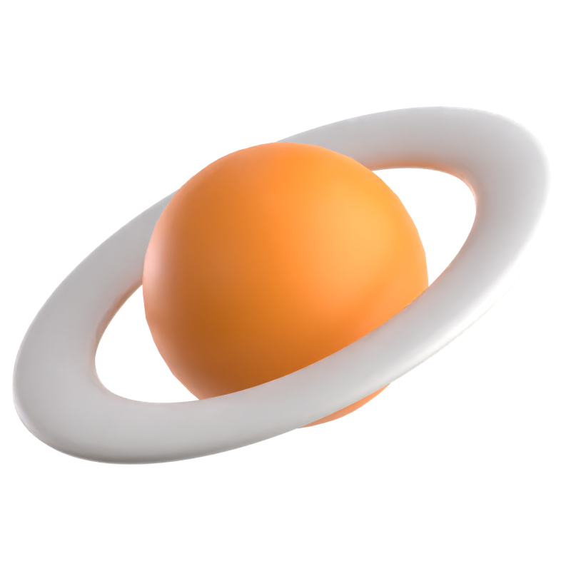 土星の3Dアイコン