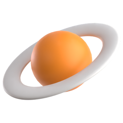 Icono 3D de Saturno 3D Graphic