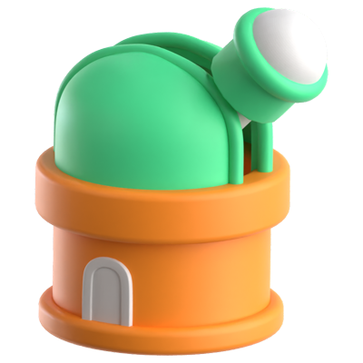 Observatory 3D Icon 3D Graphic