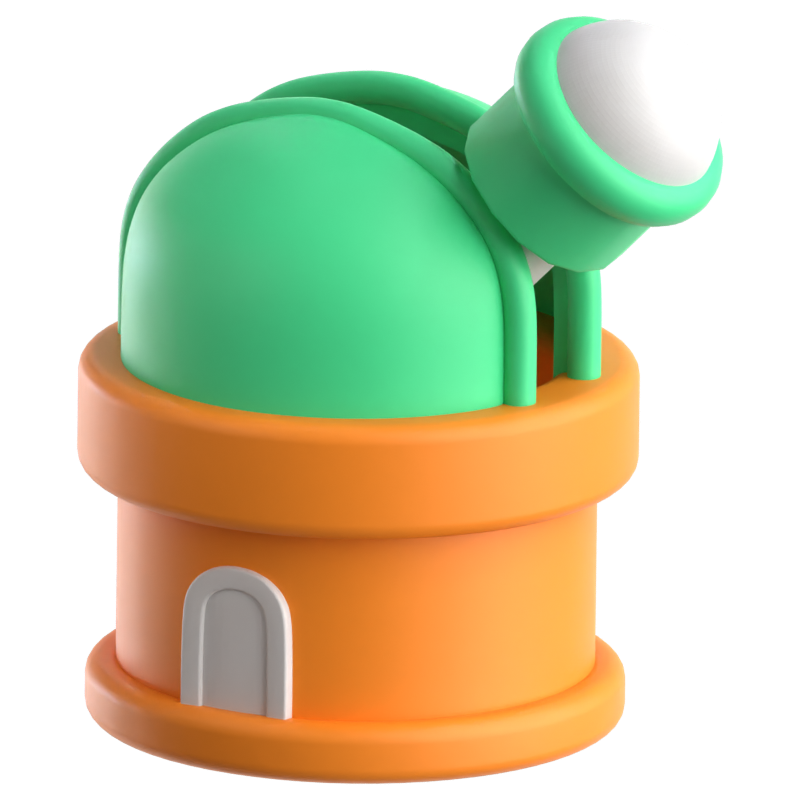 Observatory 3D Icon 3D Graphic