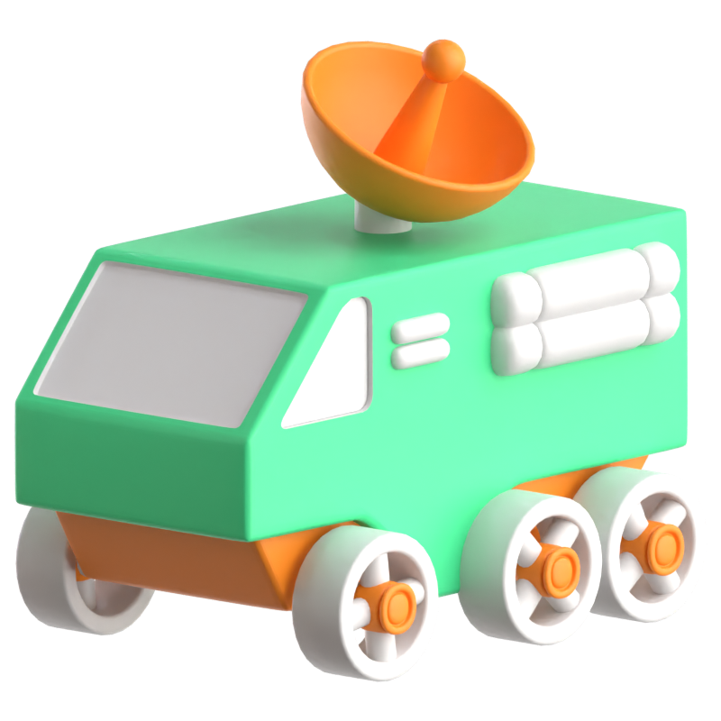 Moon Rover 3D Icon