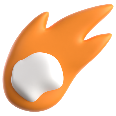 Komet 3D-Symbol 3D Graphic