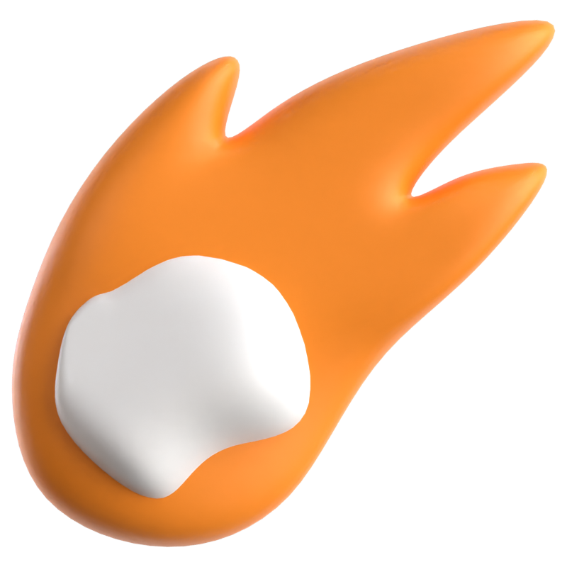 Komet 3D-Symbol 3D Graphic