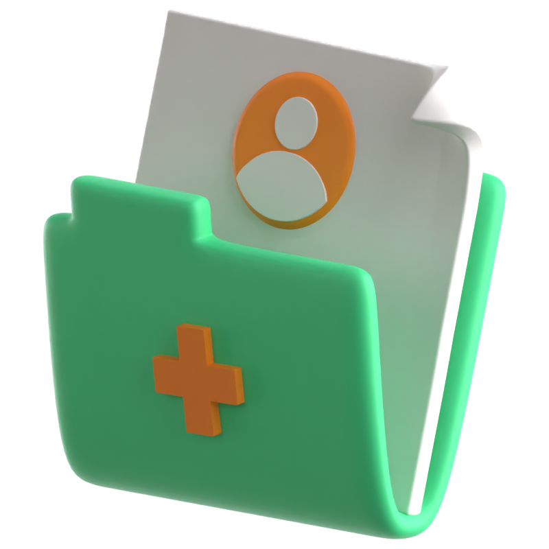 Patient Data 3D Icon 3D Graphic