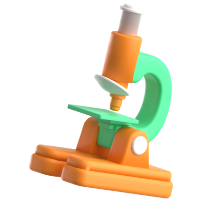 Microscope 3D Icon 3D Graphic