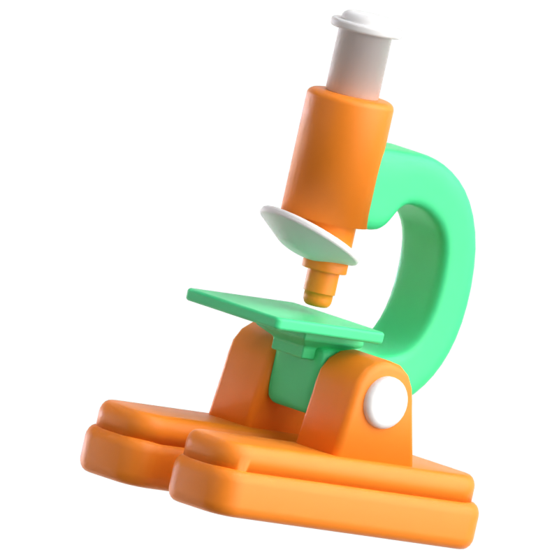 Microscope 3D Icon 3D Graphic