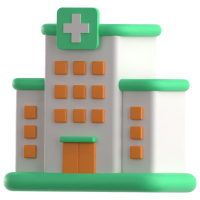 Krankenhaus 3D-Symbol 3D Graphic