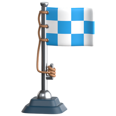 Bavarian Flag 3D Icon 3D Graphic