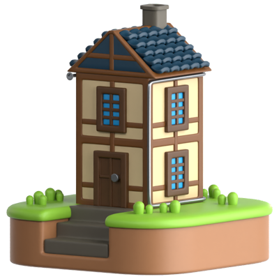 Bavarian House 3D Icon 3D Graphic