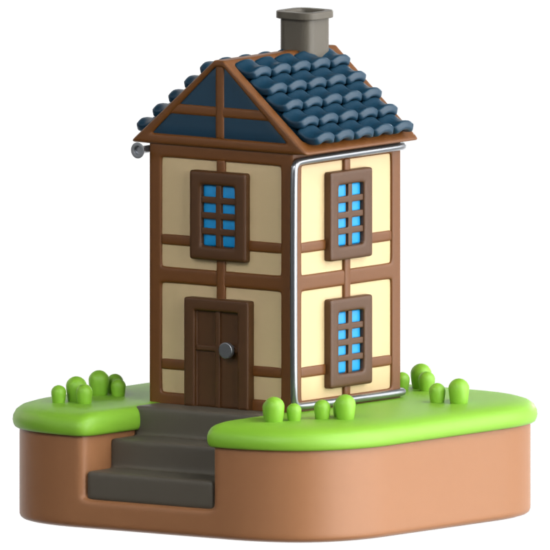 Bavarian House 3D Icon 3D Graphic