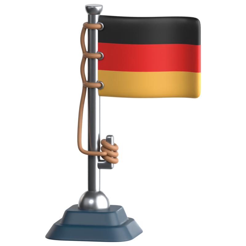 Icono 3D de la bandera de Alemania