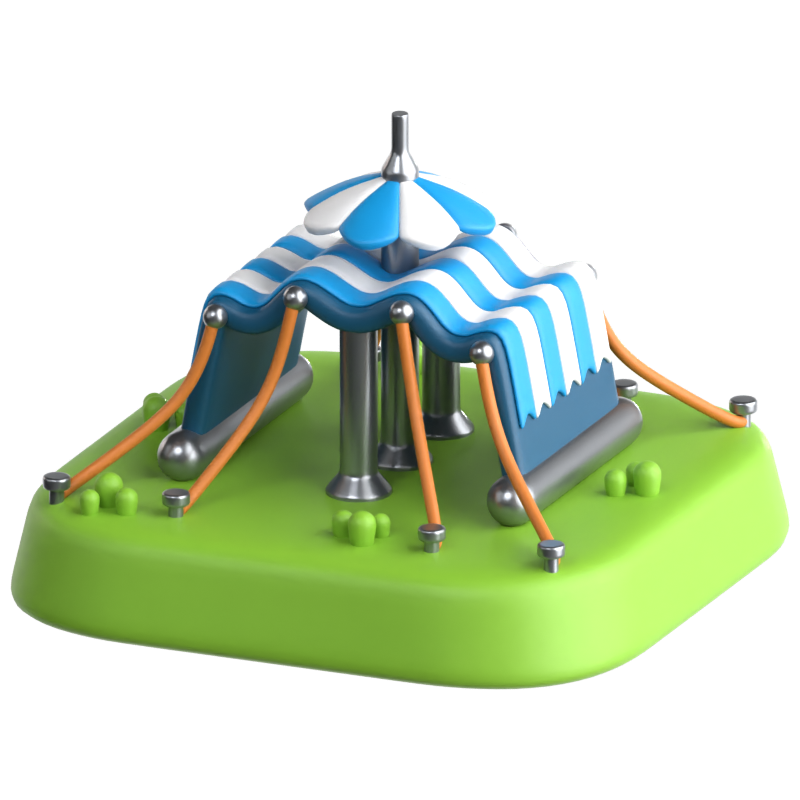 Ícone 3D de tenda