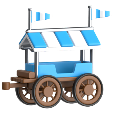 Oktoberfest Carriage 3D Icon 3D Graphic