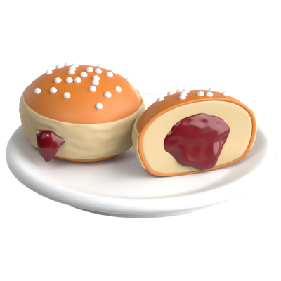 Krapfen 3D Icon 3D Graphic