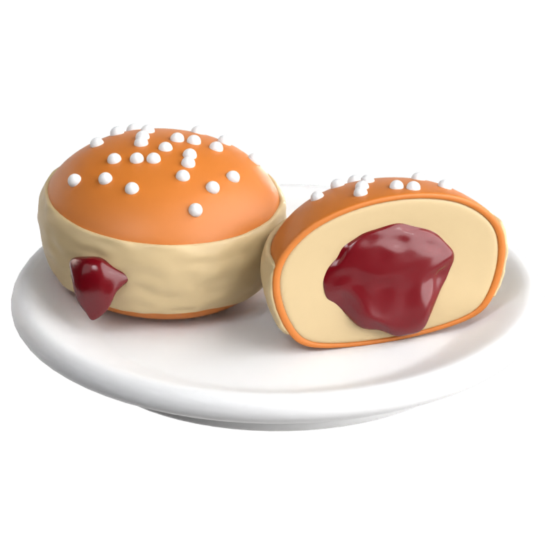 Krapfen 3D-Symbol 3D Graphic