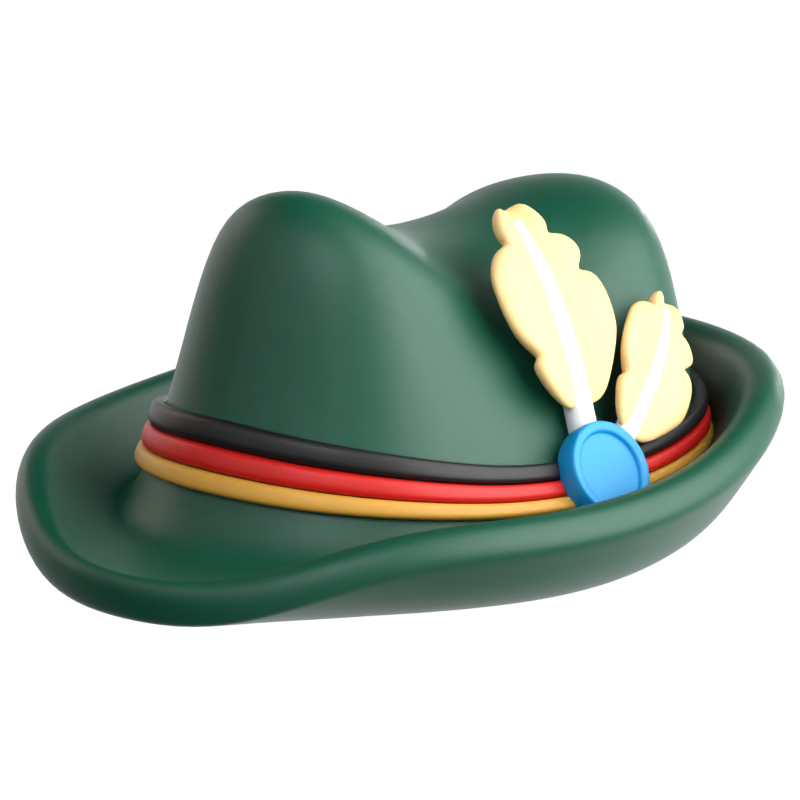 Bavarian Hat 3D Icon 3D Graphic