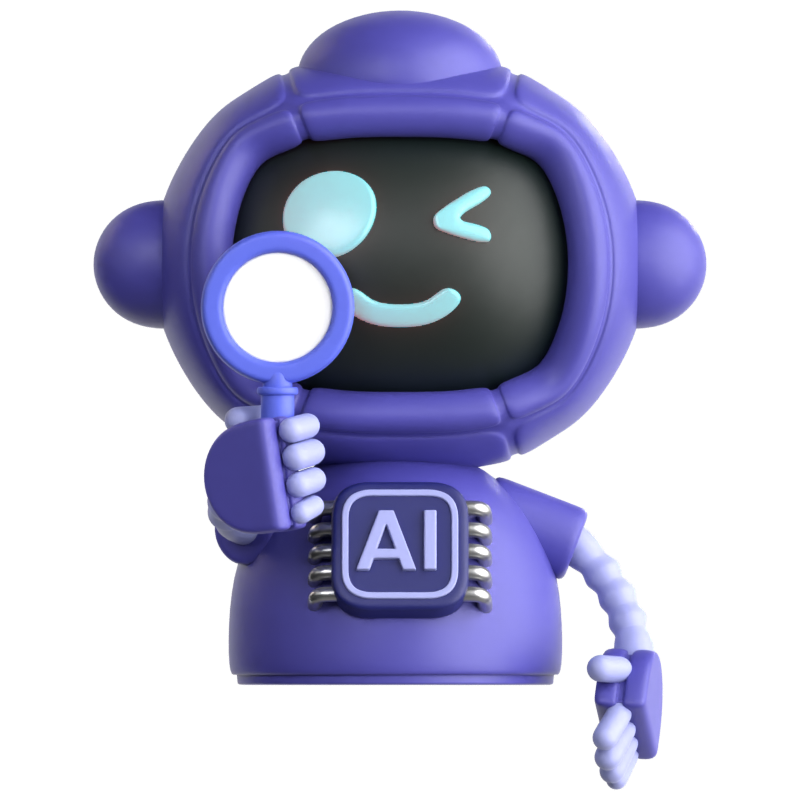 AI Research 3D Icon 3D Graphic