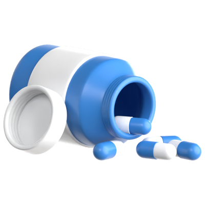 Pill Bottle 3D Icon 3D Graphic