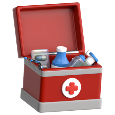 First Aid Kit 3D Icon 3D Graphic