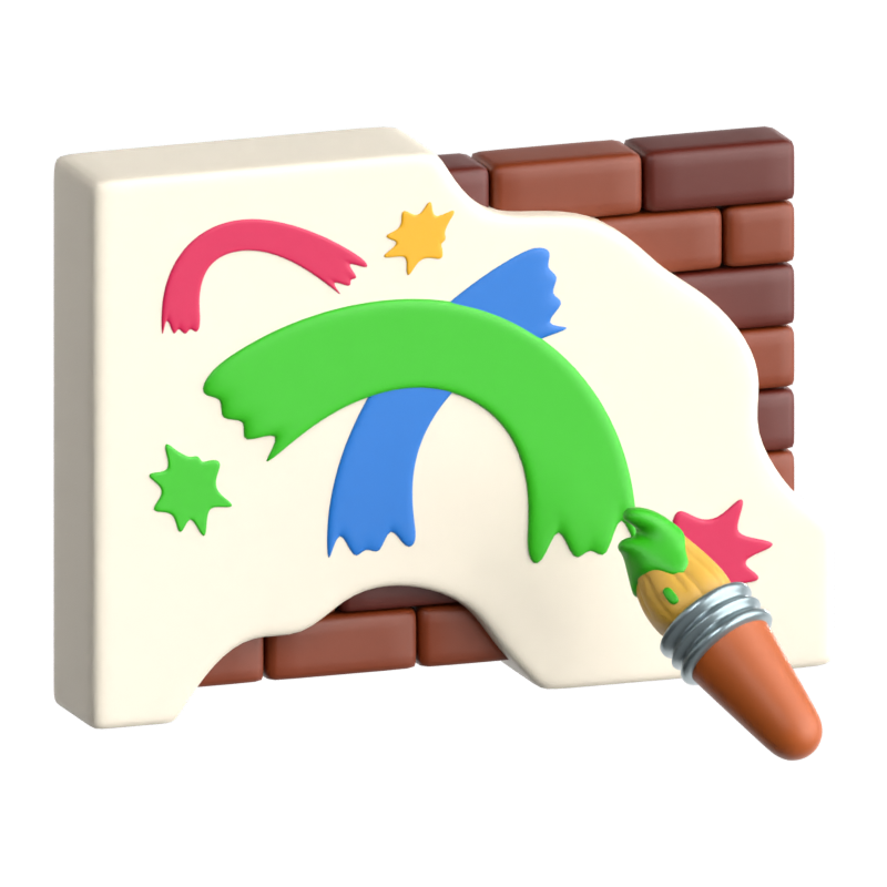 Mural 3D Icon