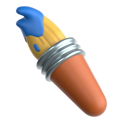 Paint Brush 3D Icon 3D Graphic