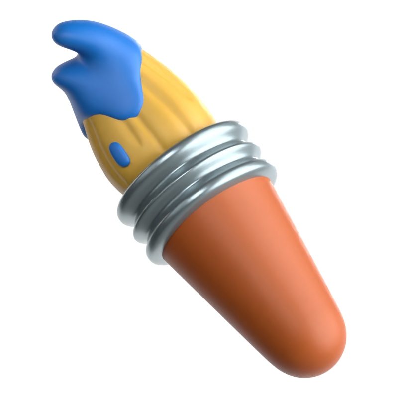 Paint Brush 3D Icon