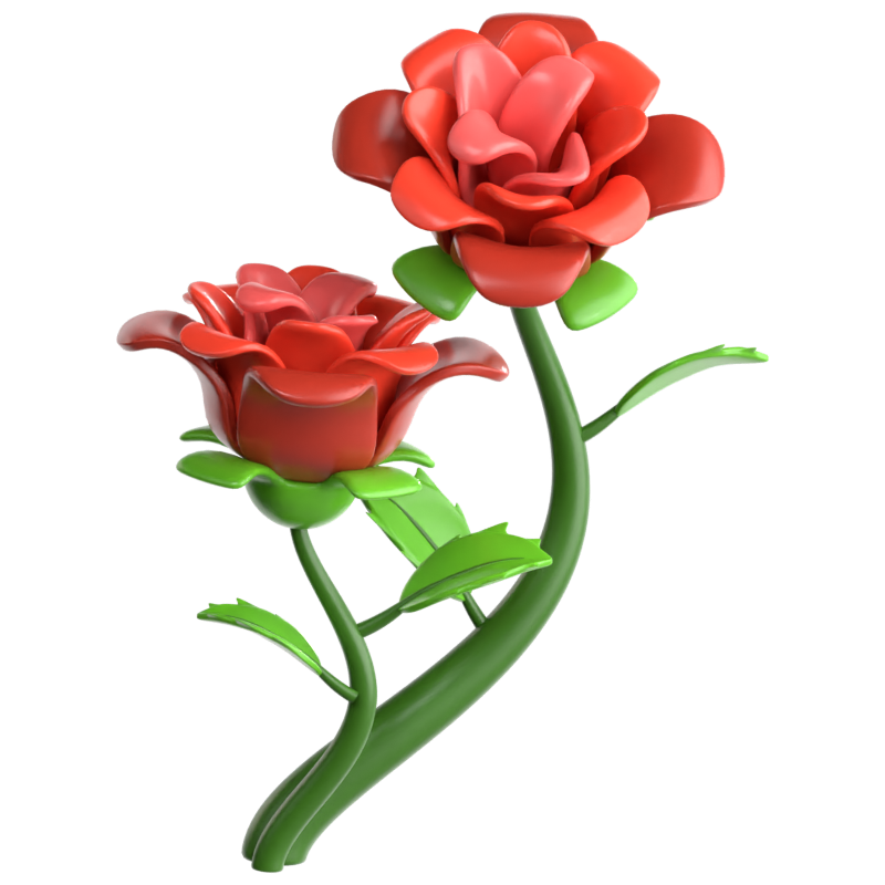 Rose 3D-Symbol 3D Graphic