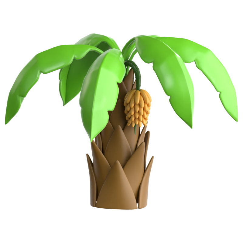 Bananenbaum 3D-Symbol